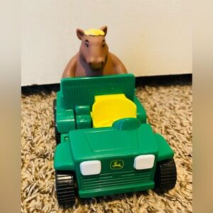 John Deere Vehicle Jeep Tractor RC2 Little People Truck 6” With Horse
